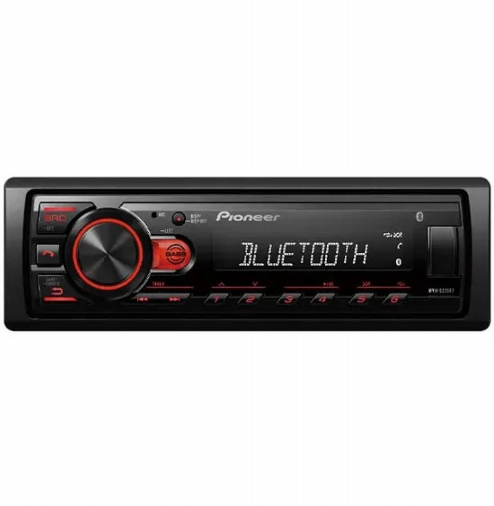 Som P/ Carro Pioneer MVH-S235BT USB/BT