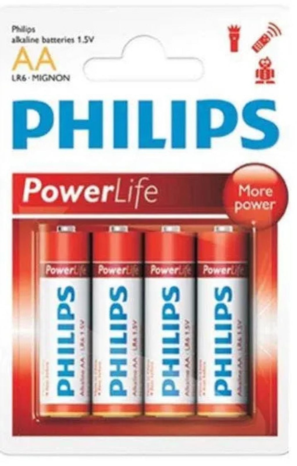 Pilha Philips AA  LR6-P4B  C/4 Alcalina  