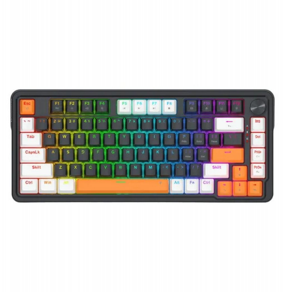 Teclado Usb Redragon Landshaker K714BWO Rgb Com Fio Preto Ingles
