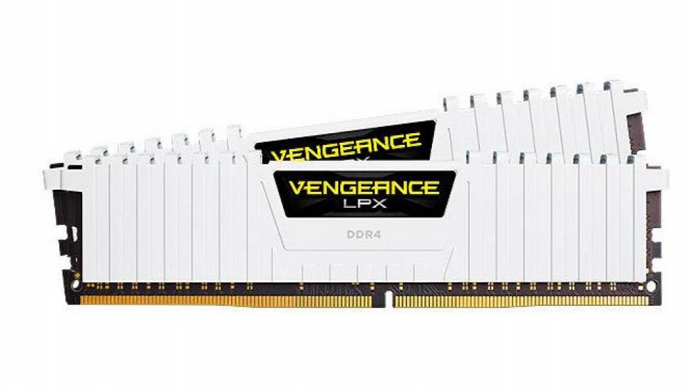 Memória DDR4 16GB 3200 Corsair Vengeance LPX Branco Kit CMK16GX4M2E3200
