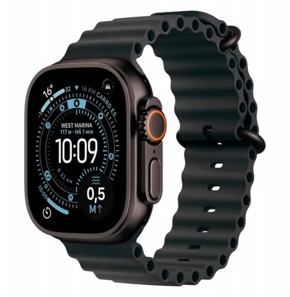 Relogio Apple Ultra 3 49MM MF0J4 Black/Ocean Black