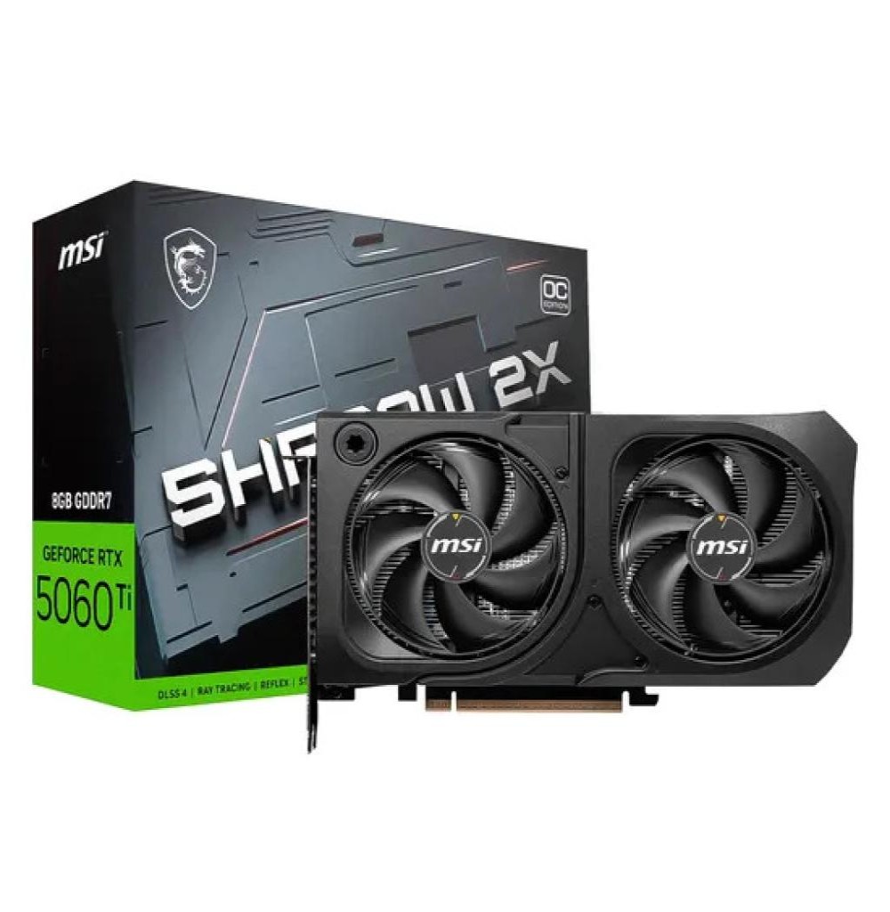 Placa de Vídeo 8GB EXP. GF-RTX5060TI Msi Shadow 2x Oc Plus 912-V536-035