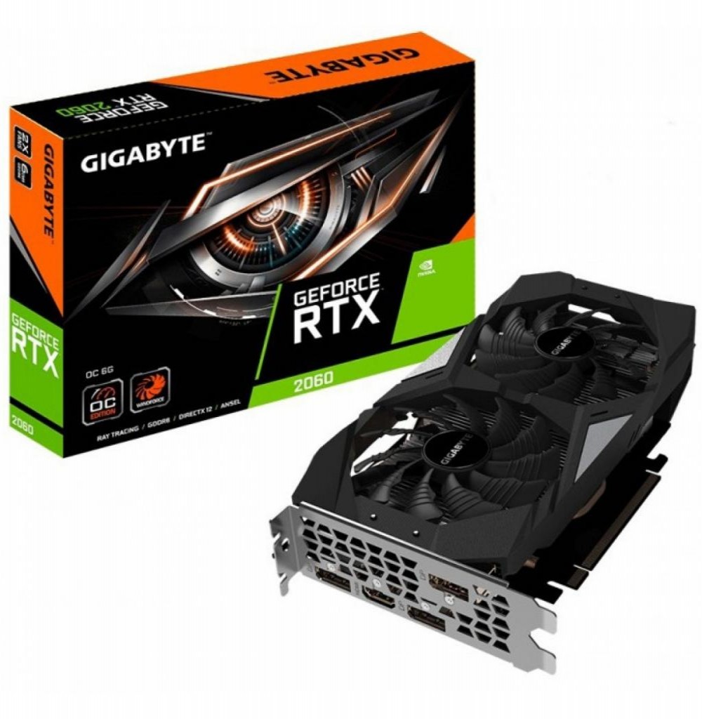 Placa de Vídeo 6GB Exp. GF-RTX2060 Gigabyte WF OC DDR6