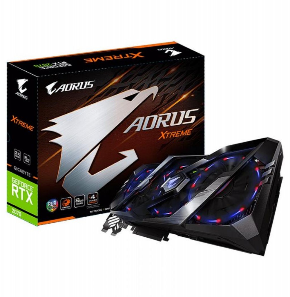 Placa de Vìdeo 8GB Exp. GF-RTX2070 Gigabyte Aorus Wifi RGB