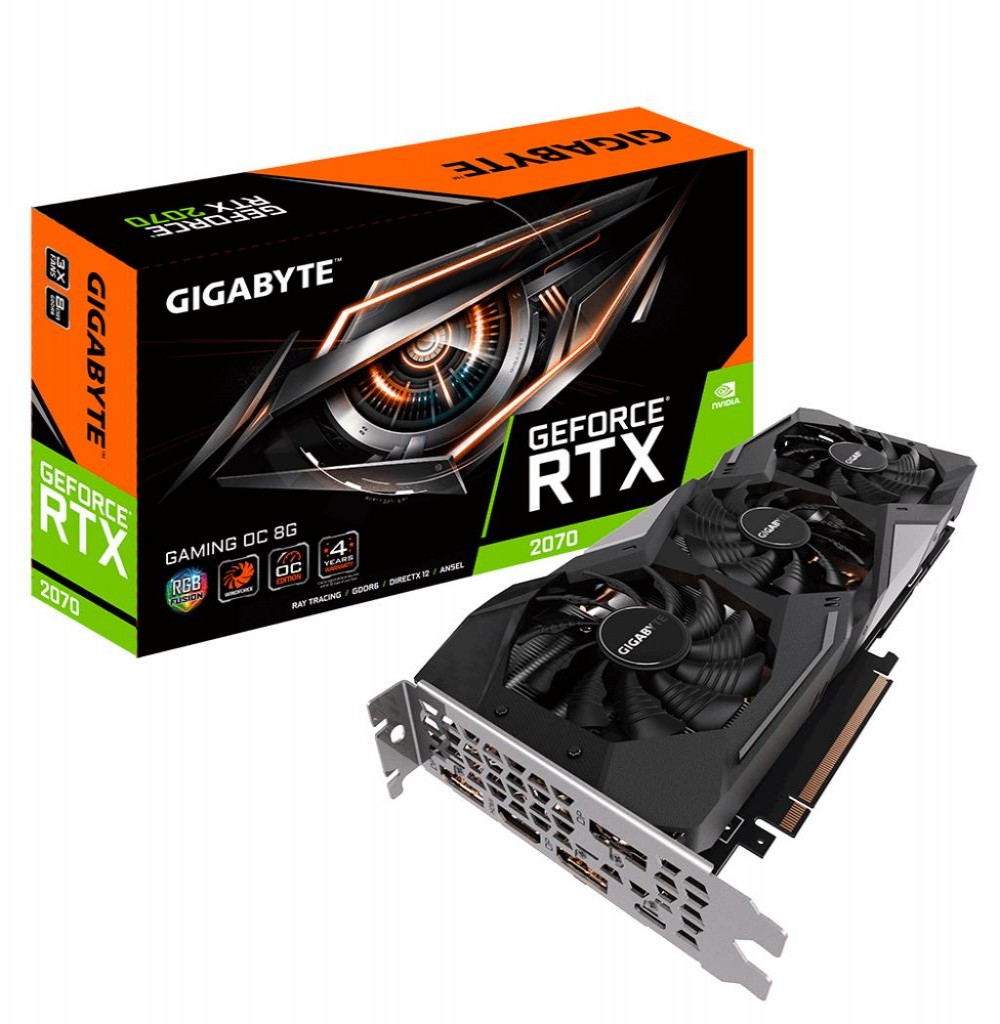 Placa de Vídeo 8GB Exp. GF-RTX2070 Gigabyte Wifi OC RGB