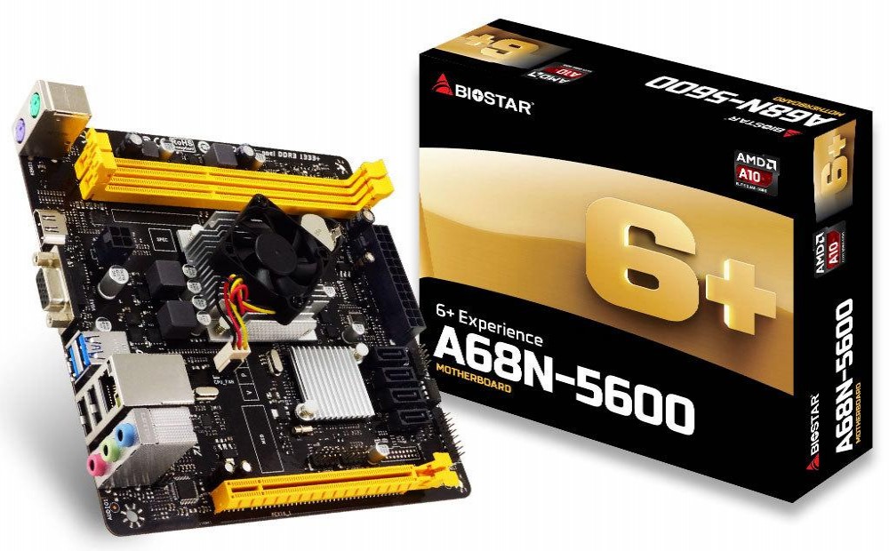 Placa-Mãe + Processador Biostar A68N-5600E ITX AMD Quad Core A4