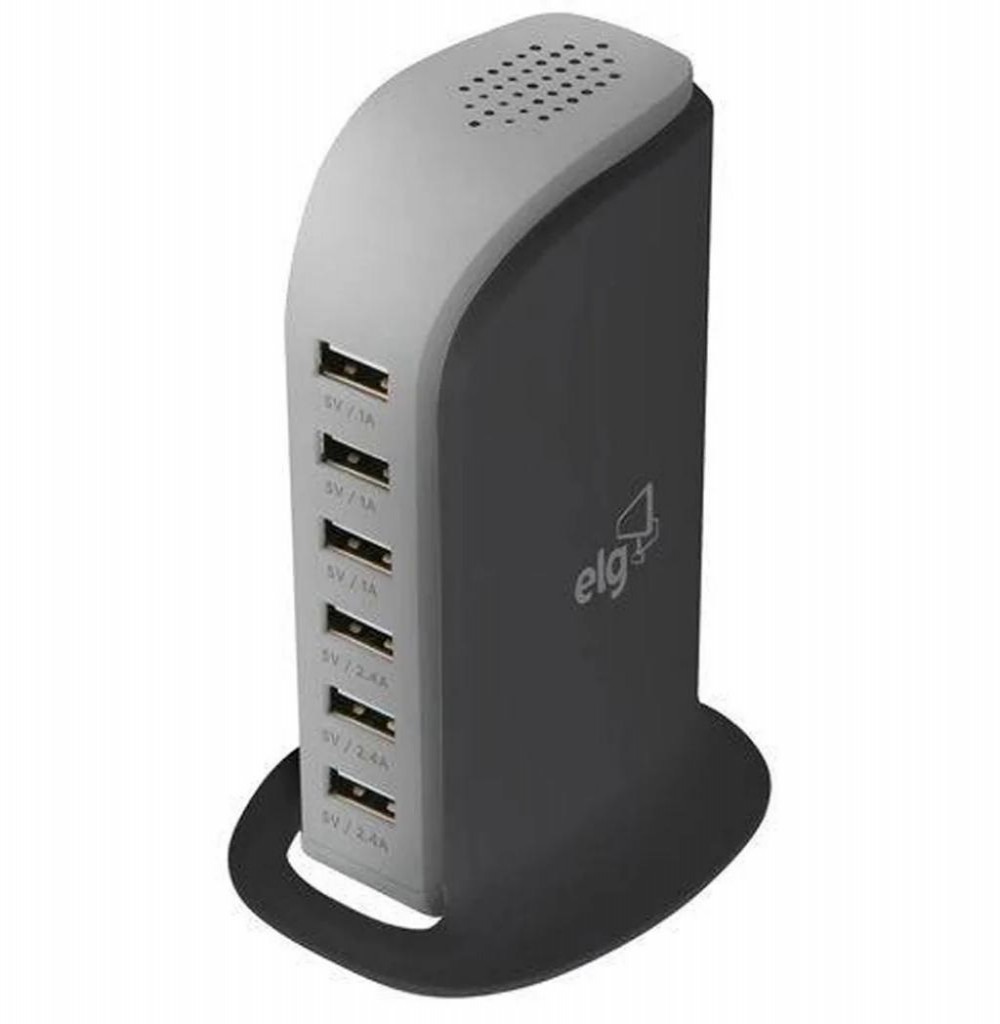 Hub 6 Portas ELG TC6S-Pro USB Bivolt