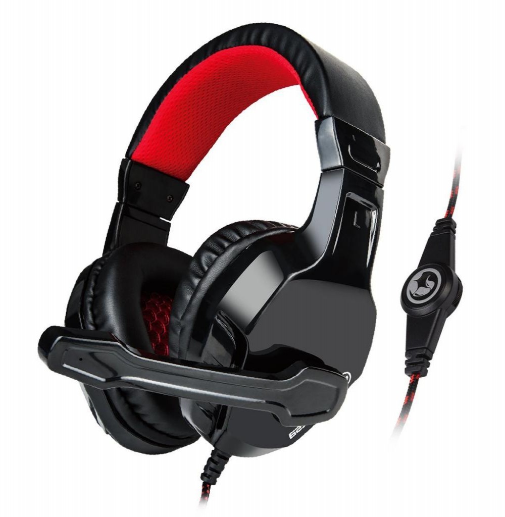 Headset para Jogos Marvo Scorpion Steel H8329 USB Preto/Vermelho
