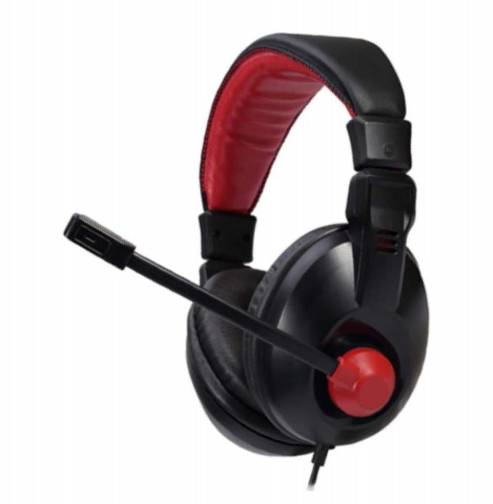 Headset Satellite AE-265 Gaming com Microfone - Preto/Vermelho