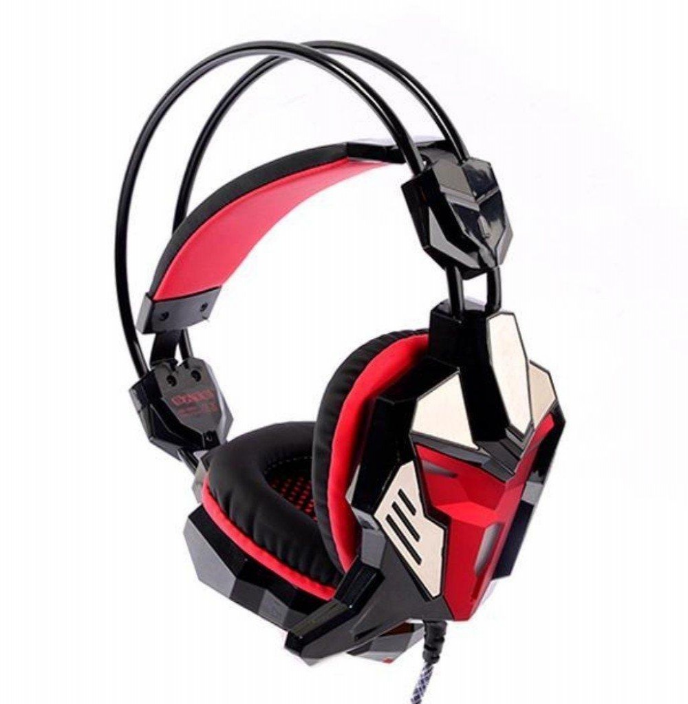 Headset Satellite AE-350 com Microfone 2.1M - Preto/Vermelho