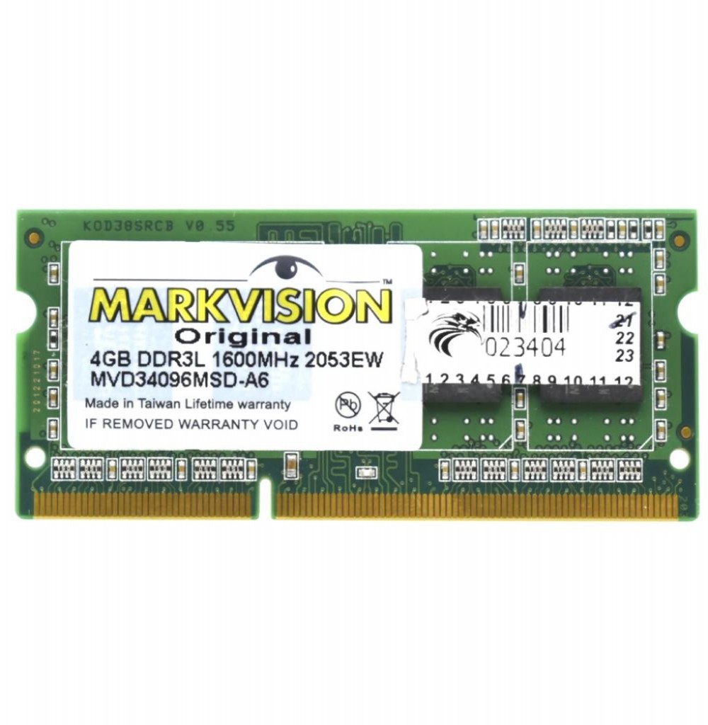 Memória Para Notebook DDR3L  4GB 1600MHZ Markvision MVD34096MSD-A6