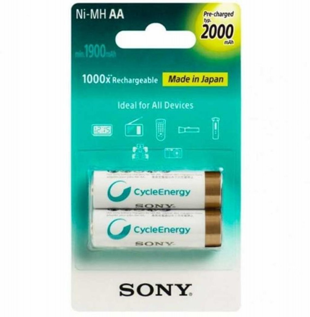 Pilha Recarregável Sony NH-AA-B2KN 2000MAH Com 2