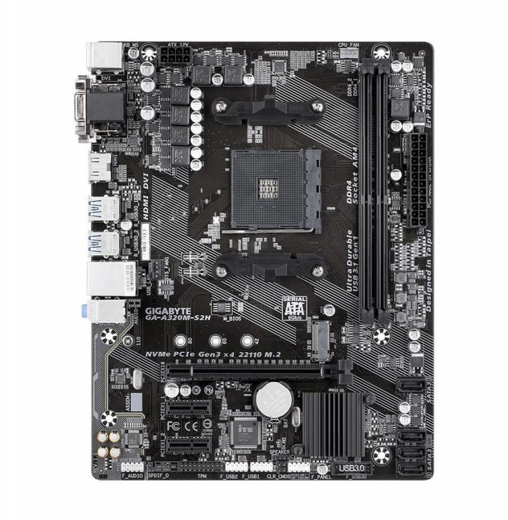 Placa Mãe Gigabyte A320M-S2H AMD Soquete AM4 MB