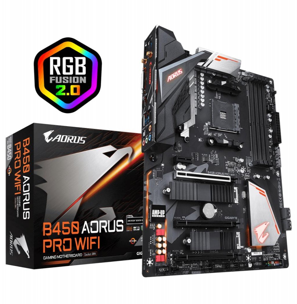 Placa Mãe Gigabyte (AM4) B450 Aorus Pro Wifi