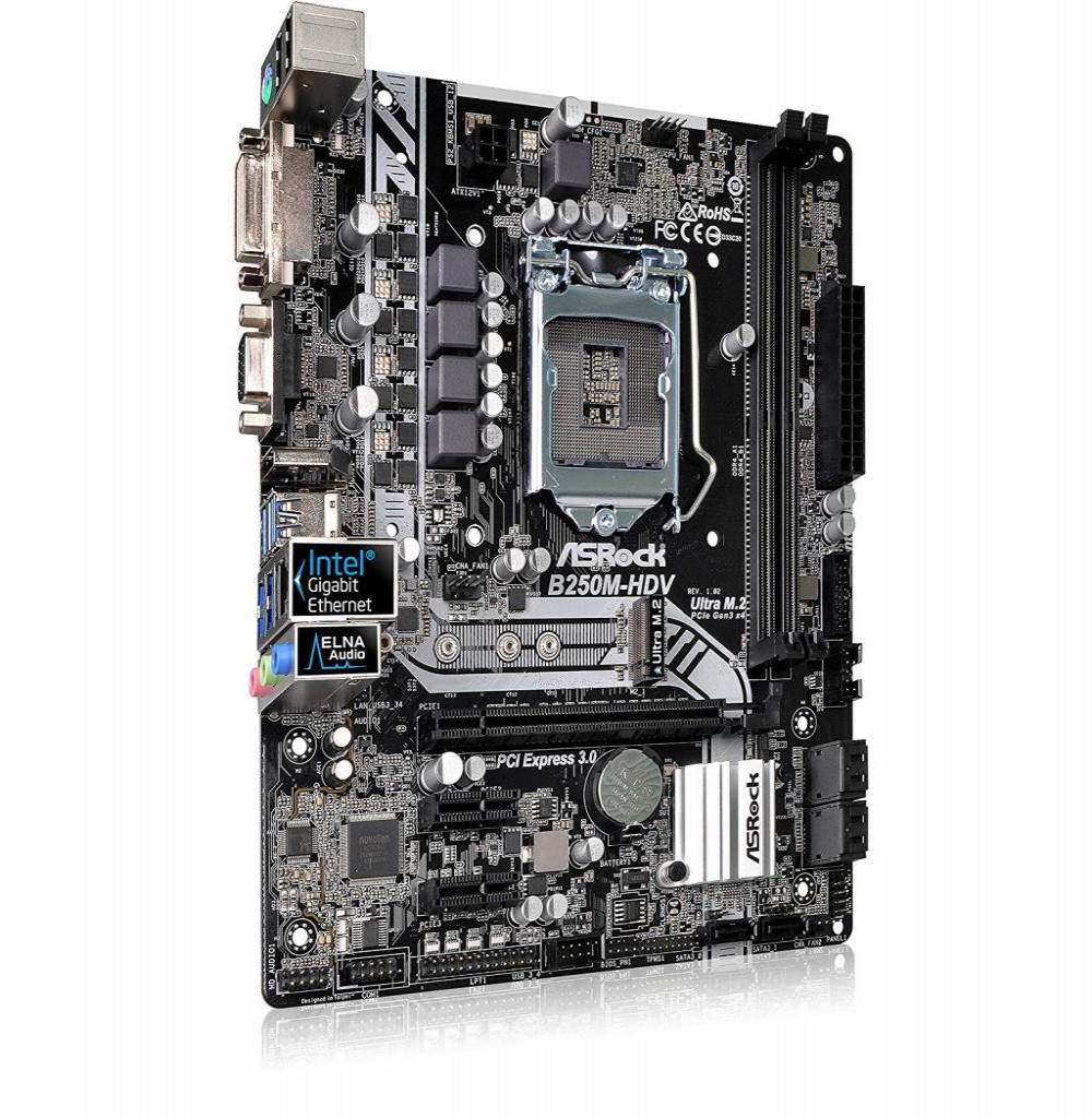 Placa Mãe ASRock B250MHDV Socket LGA1151 até 2 DDR4 Asrock