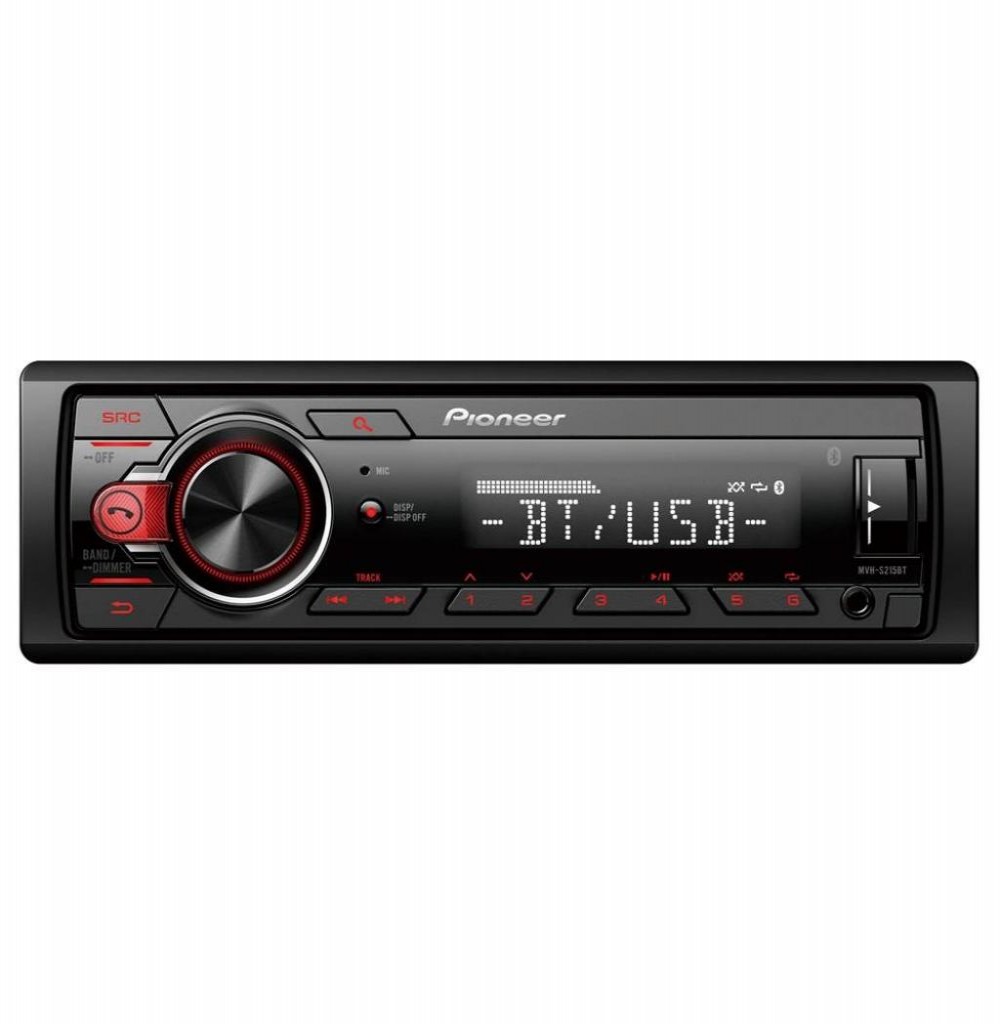 Som Para Carro Pioneer MVH-S215BT USB/BT/AUX