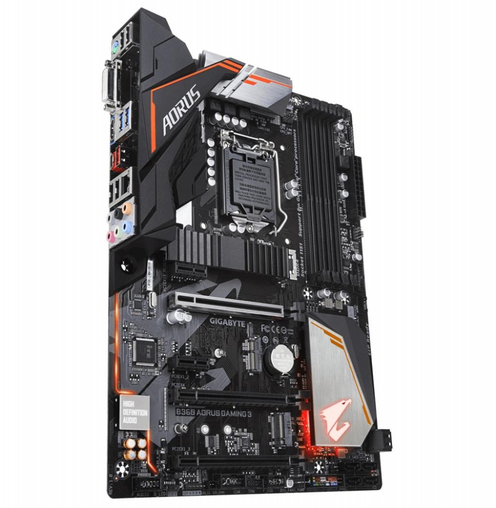 Placa Mãe Gigabyte B360 Aorus Gaming 3 WiFi/LGA1151/4xDDR4/PCI-E/DVI-D/HDMI/SATA