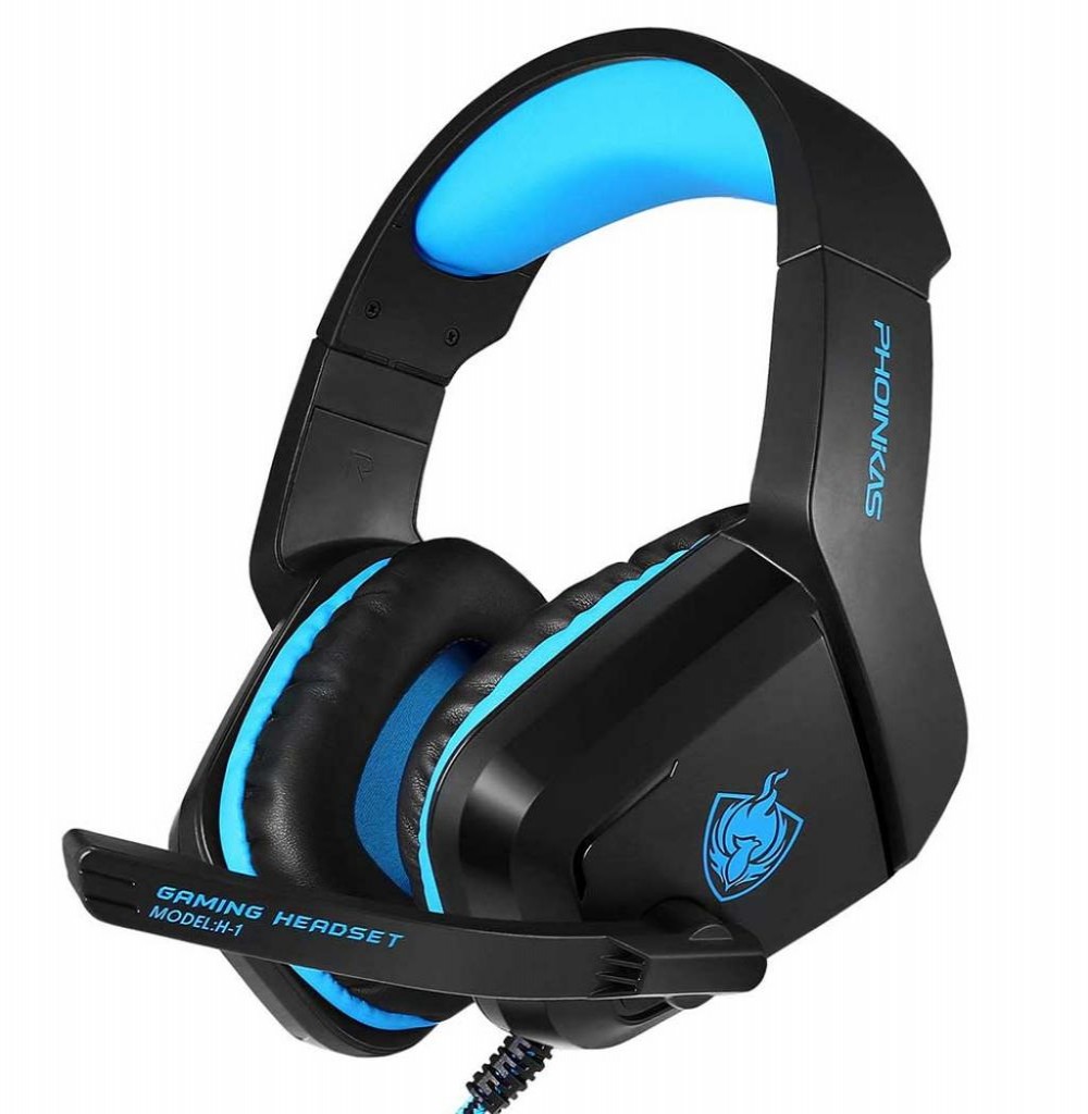 Fone Phoinikas H1 Gaming Azul/Preto