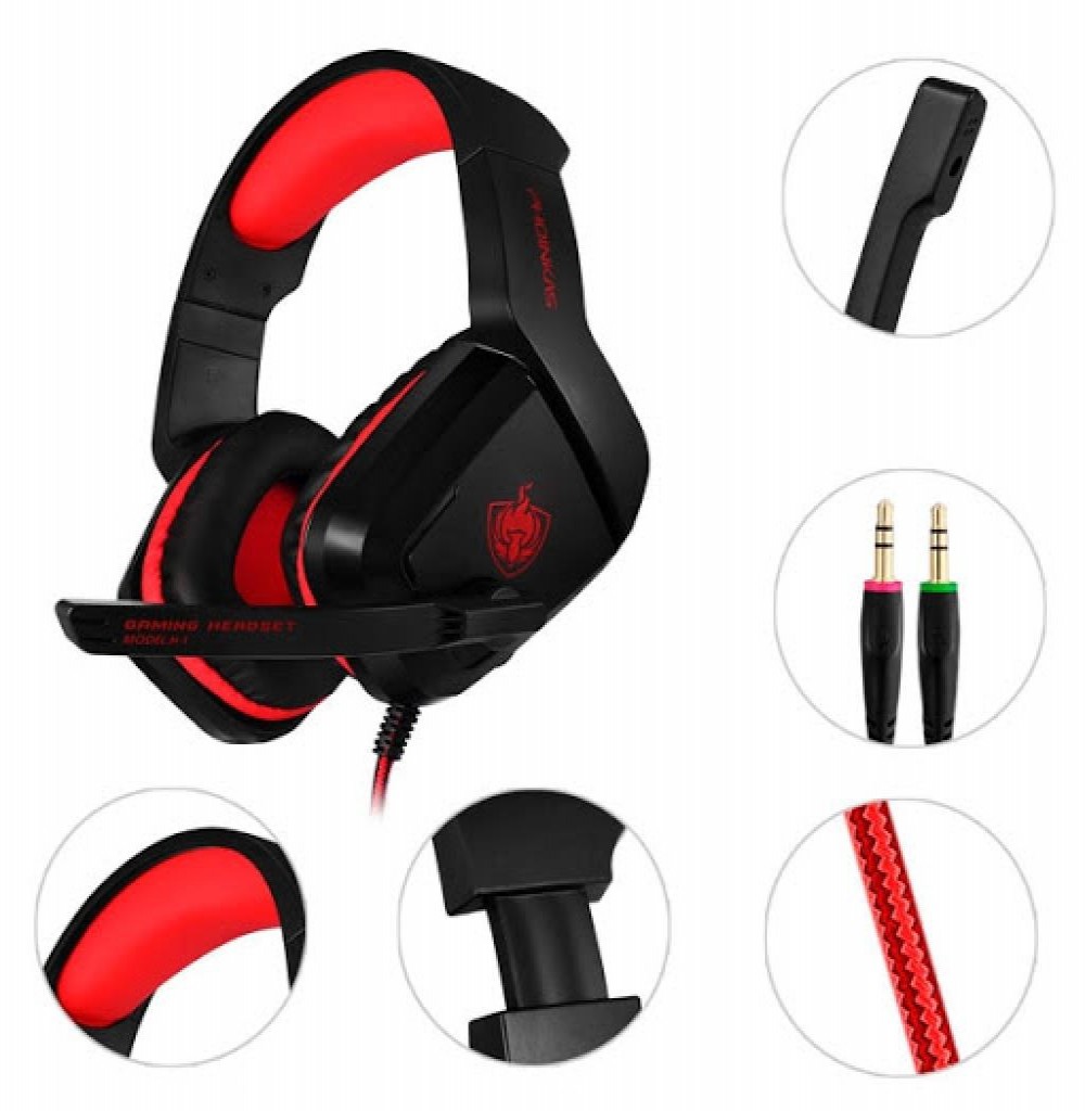 Fone Phoinikas H1 Gaming Vermelho/Preto