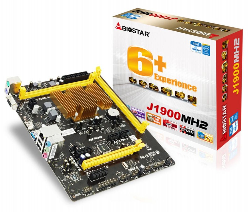 Placa-Mãe + Processador Biostar J1900MH2 ATX Intel Quad Core Celeron