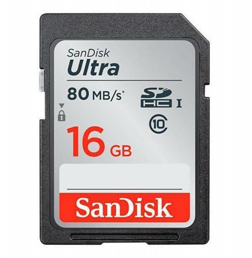 Cartão de Memória SanDisk Ultra 16GB Classe 10 80MB/S (SDSDUNC)