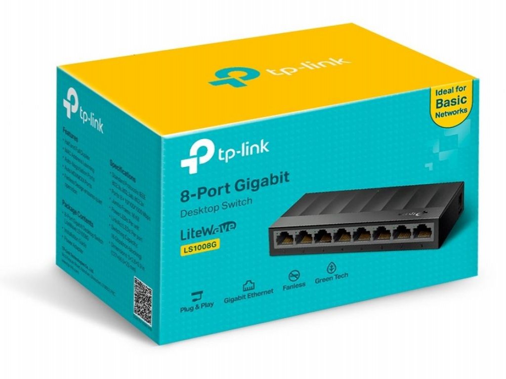 Hub 8 Portas Tp-Link LS1008G 10/100/1000 Plastic