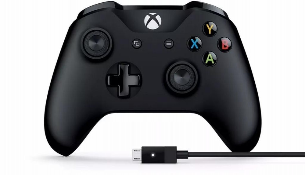 Controle Microsoft Xbox One S Preto Com Cabo