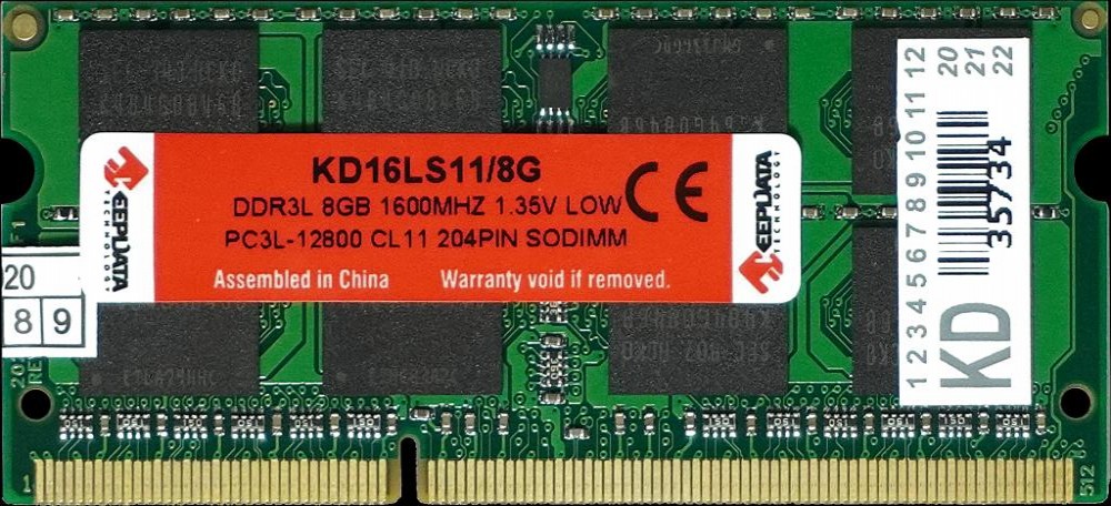 Memória Para Notebook Keepdata KD16LS11/8G DDR3L 8GB 1600MHZ