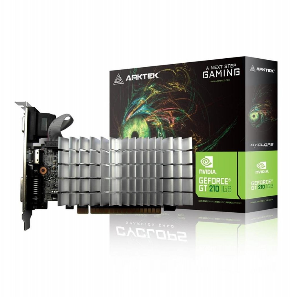 Placa de Vídeo  1GB Exp. Gf-G210 Arktek Cyclops DDR3   (AKN210D3S1GL1)