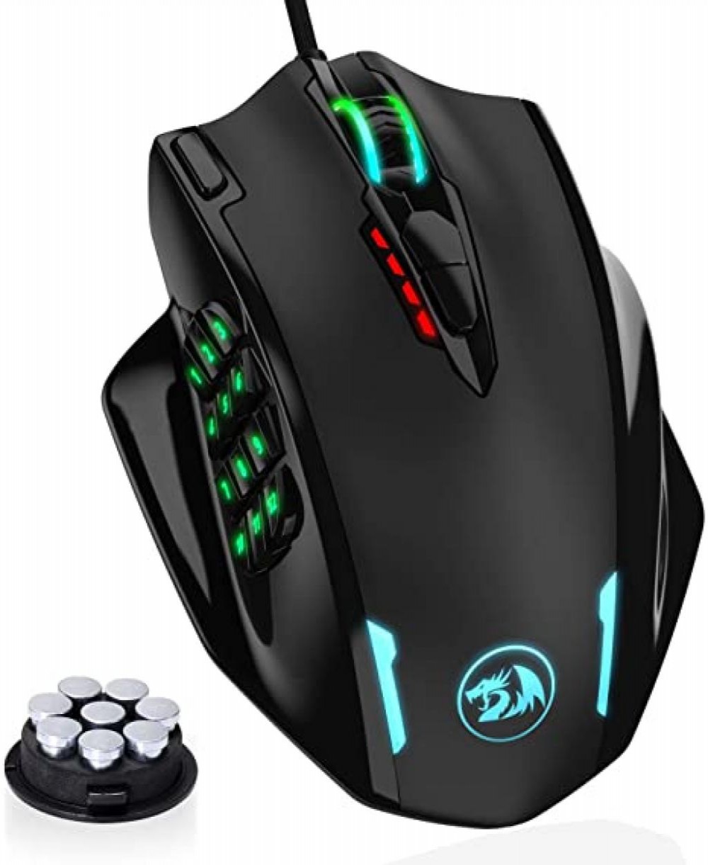 Mouse Redragon Impact Gaming RGB 18 Botões USB