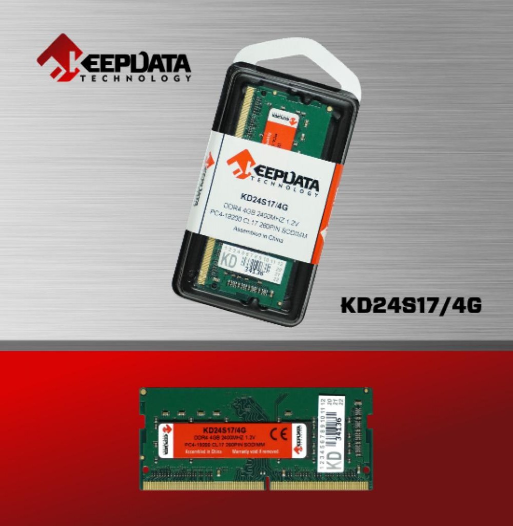 Memória RAM Para Notebook  KeepData KD24S17/4G DDR4 4GB 2400MHZ