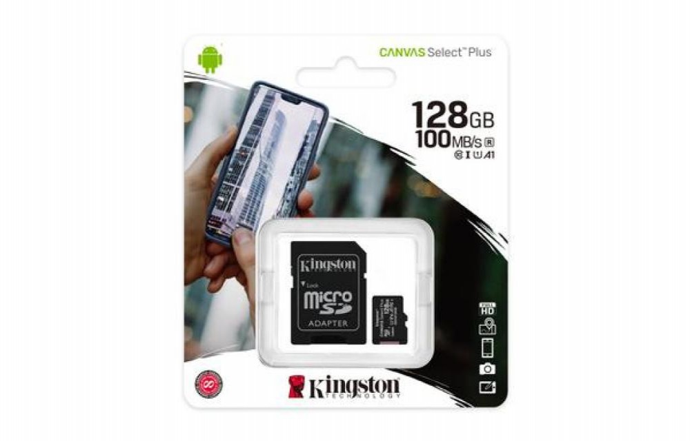 Cartão de Memória Kingston Classe 10 100MB  SG 128GB Sd Card