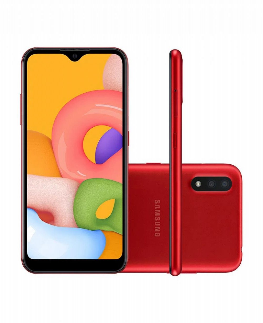 Celular Samsung A01 A013 16GB Dual Core Vermelho