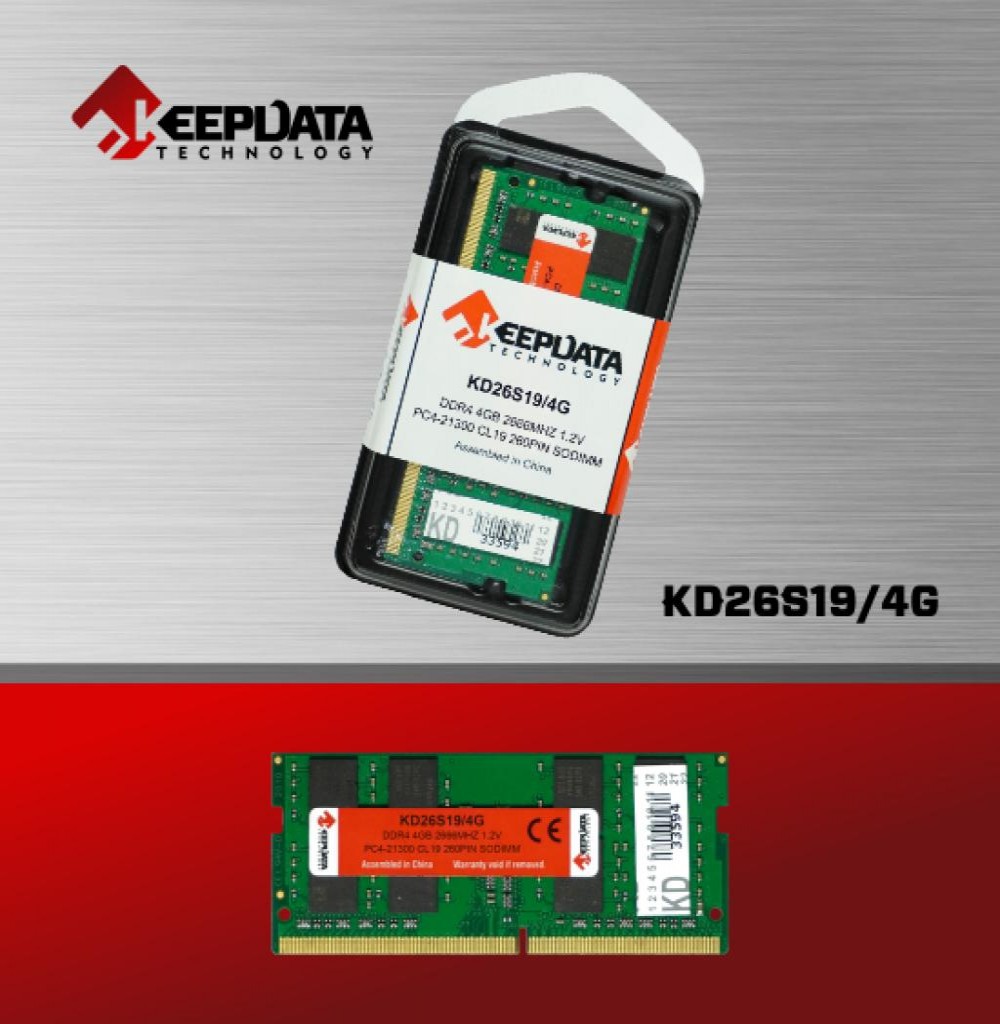 Memória Para Notebook Keepdata KD26S19/4G DDR4 4GB 2666MHZ 