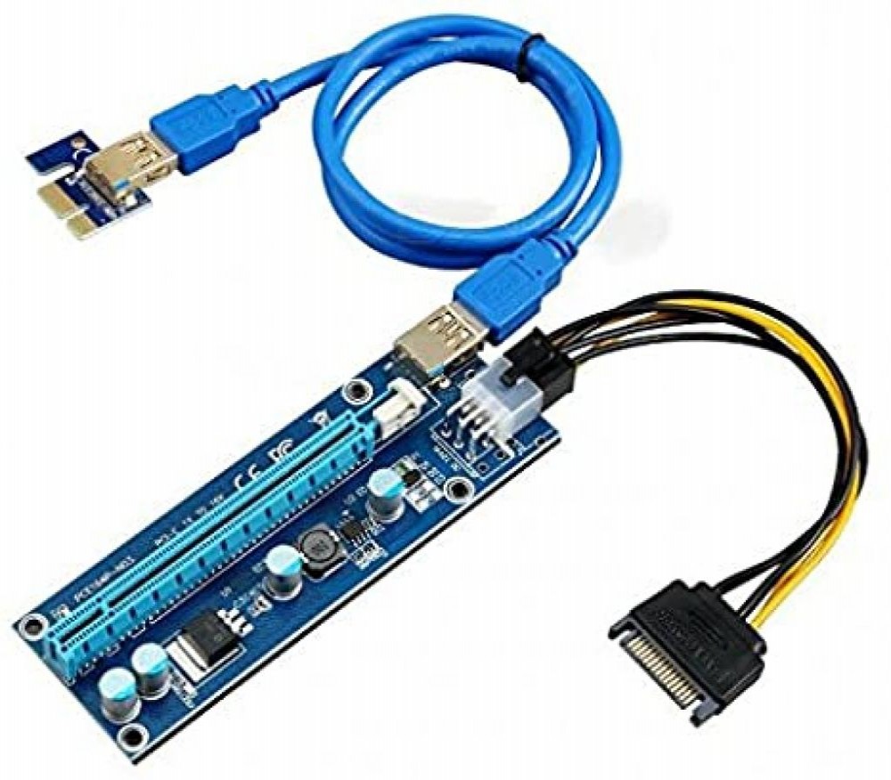 Placa PCI Express USB 3.0 Riser Com Cabo Extensor