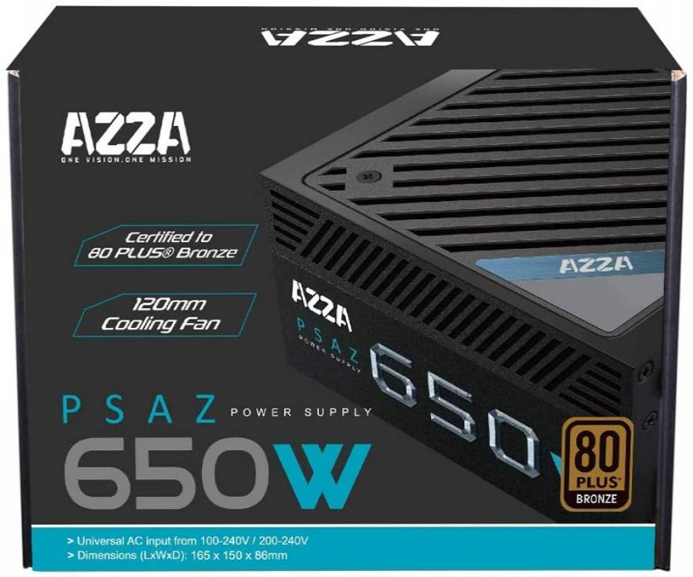 Fonte 650W Azza PSAZ-650 80Plus Bronze