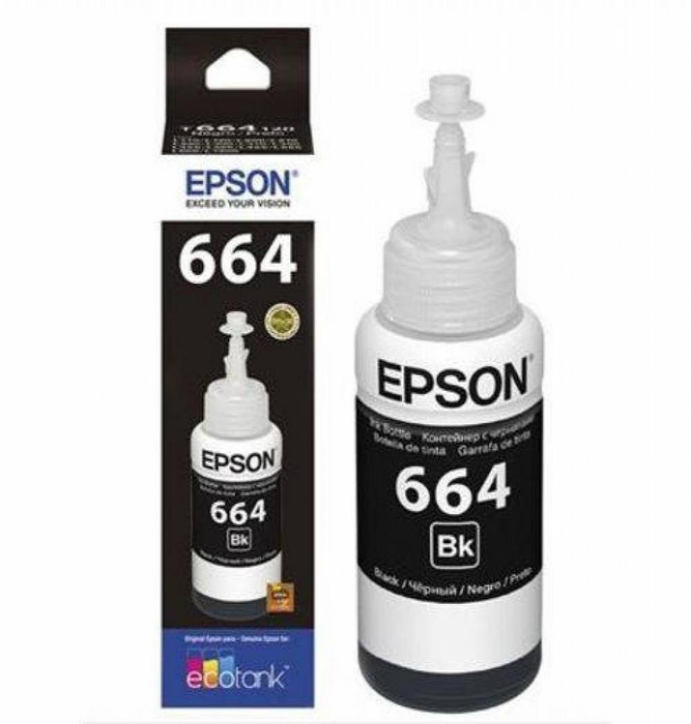 Tinta Epson L1XX/L2XX/L3XX/L5XX PRETO T664120-A %