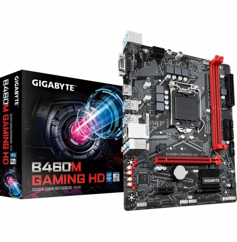 Placa Mãe Gigabyte B460M Gaming HD Intel (1200)