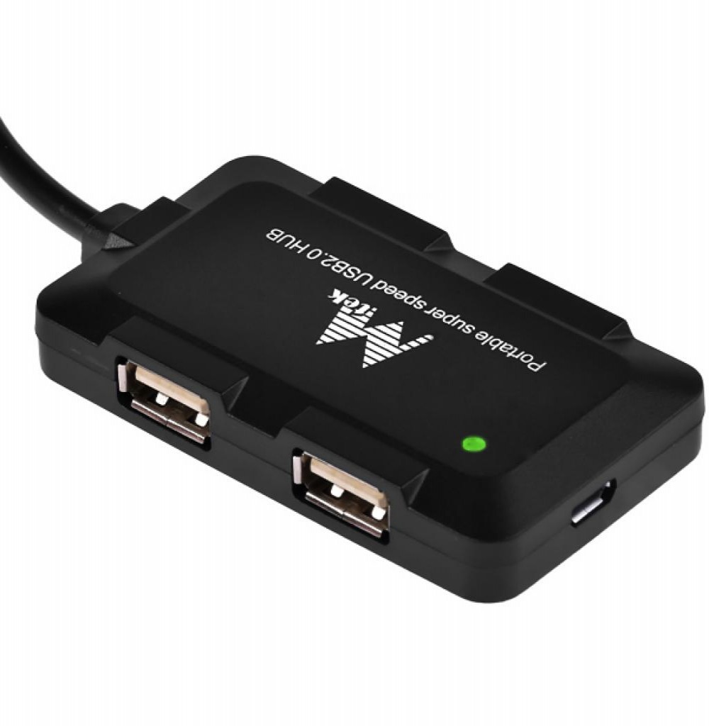 Hub Mtek HB-8102B 4 Portas USB2.0 Preto