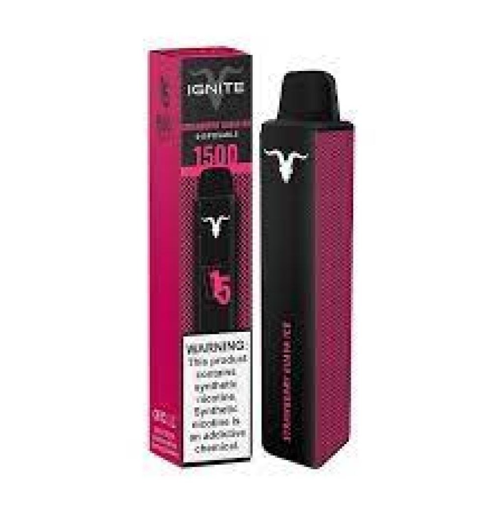 Vape Descartavel Ignite V15 1500P Strawberry Shake