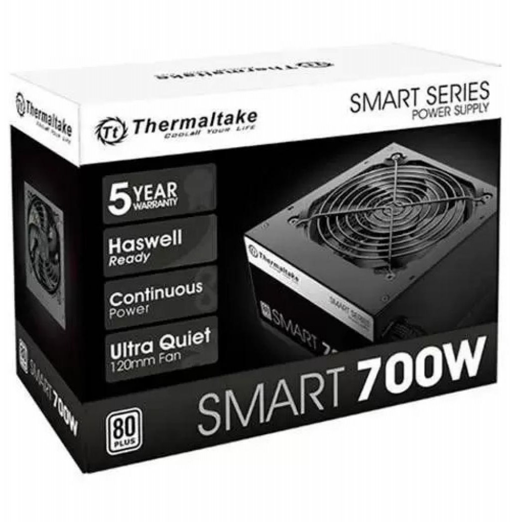 Fonte 700W Thermaltake White 80Plus Smart PS-SPD-0700NPCWUS-W