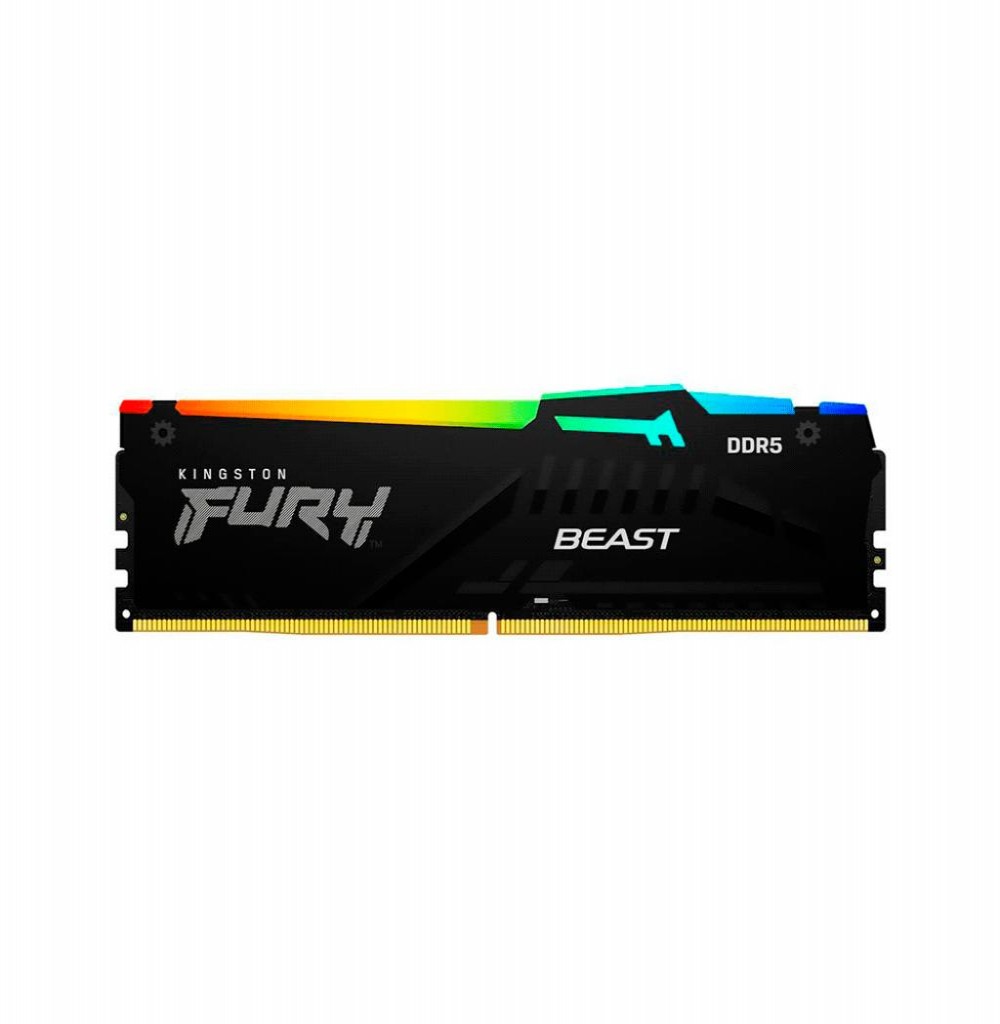 Memória DDR5 8gb 5600 Kingston Fury Beast Black RGB