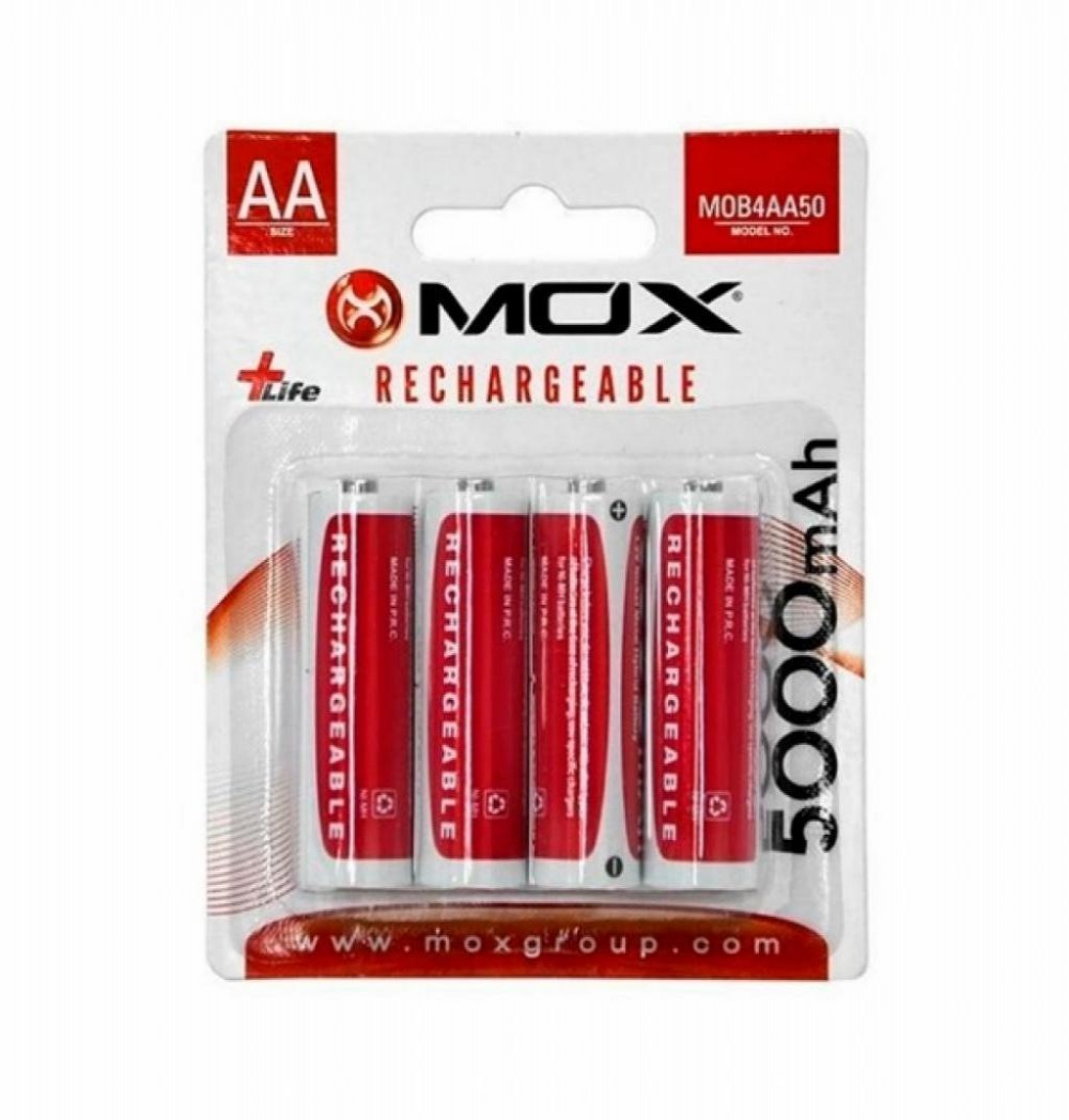 Pilha Recarregável Mox AA C/4 5000mah