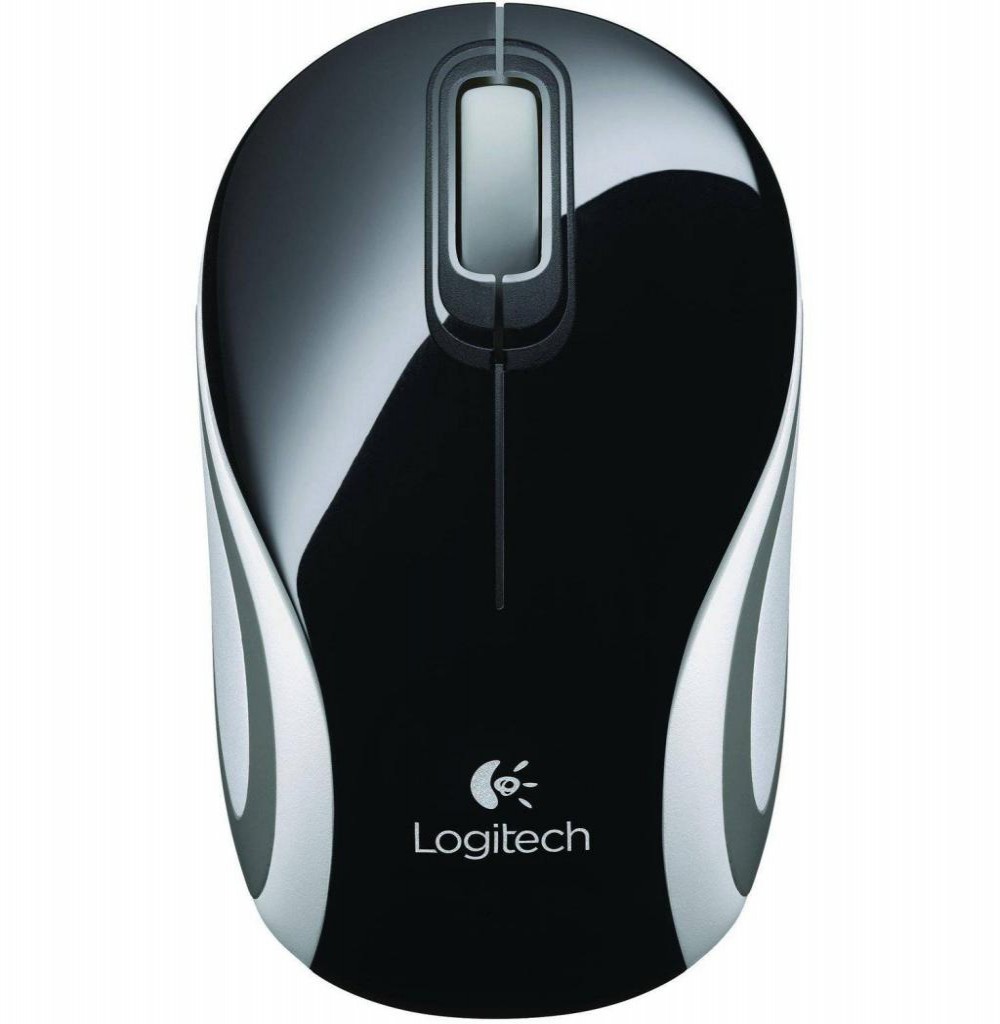 Mouse Logitech M187 Wireless 910-004155 2.4GHz Preto Branco