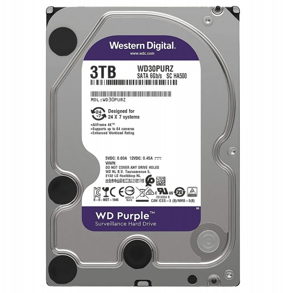 HD SATA3  3TB WD Purple WD30PURZ