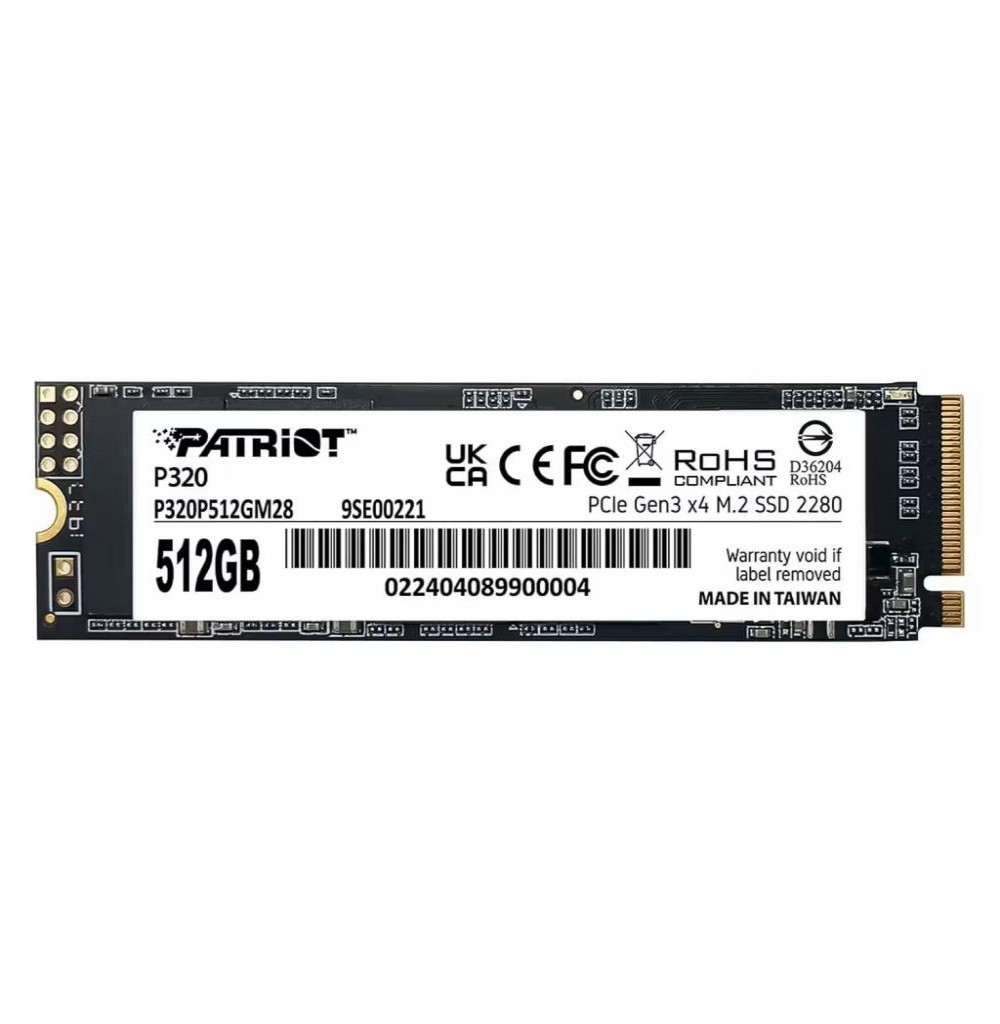 HD SSD M.2  512GB Patriot P320P512GM28 Nvme