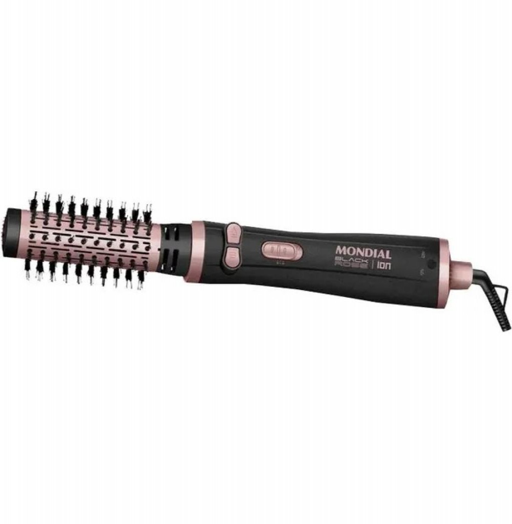 Escova Rotativa Mondial ERB-01 Preto/Rosa 2V 1200W