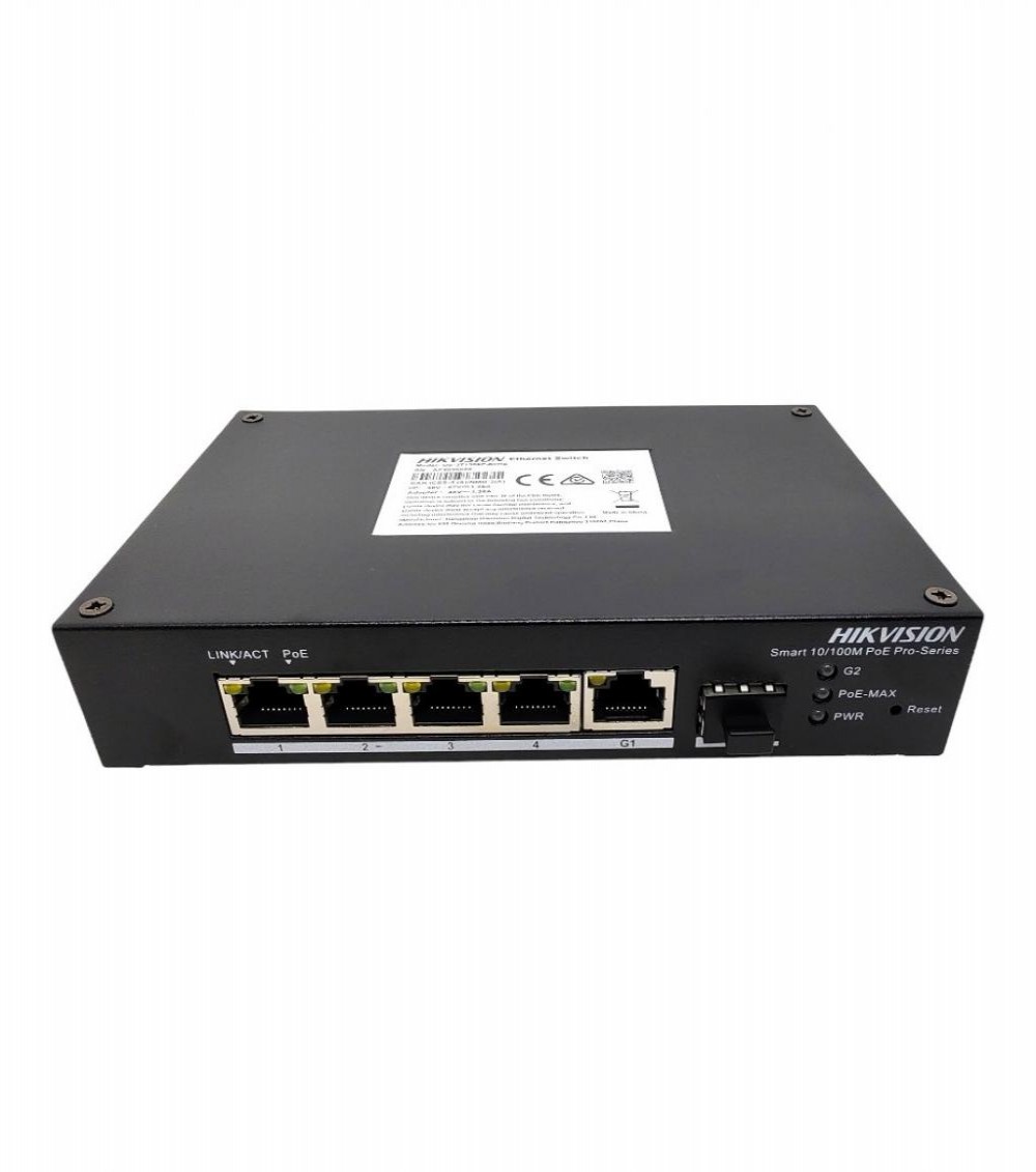  Hub 4 Portas Hikvision DS-3T1306P-SI/HS 1GE 60W