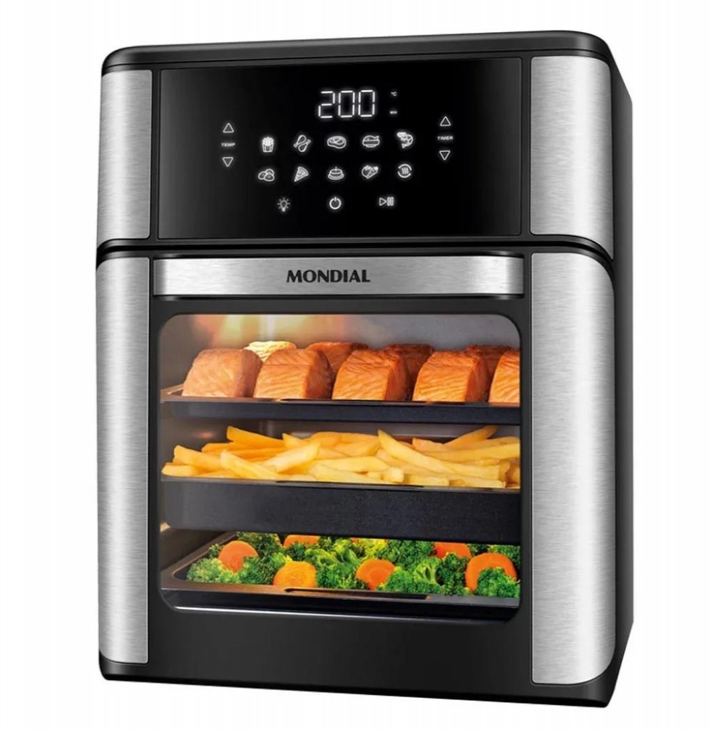 Fritadeira Eletrica Airfryer Mondial Afon-12L 220V Frita + Forno