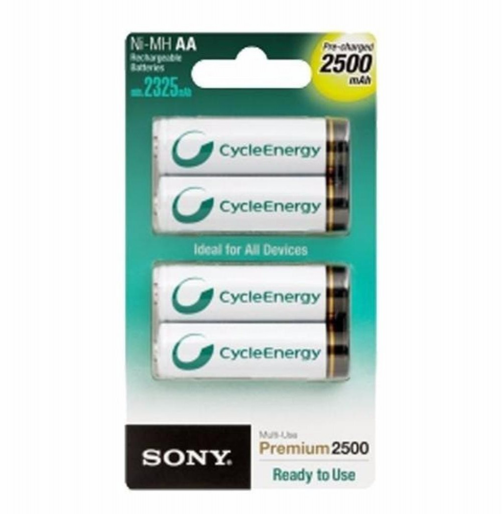 Pilha Recarregável Sony NH-AA-B4GN 2500MAH Com 4 AA